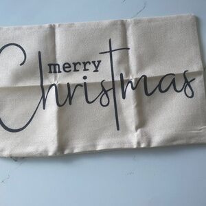NWOT Christmas pillow 12x20 Merry Christmas cover